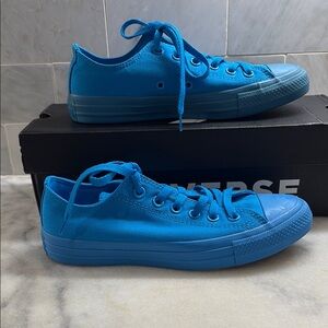 Converse Blue Canvas Sneakers with Rubber Toe Cap
